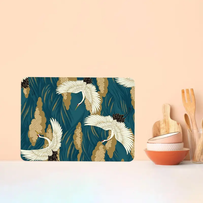 Soyut Turna Kuşları Cam Kesme Tahtası, Modern Mutfağın Temeli