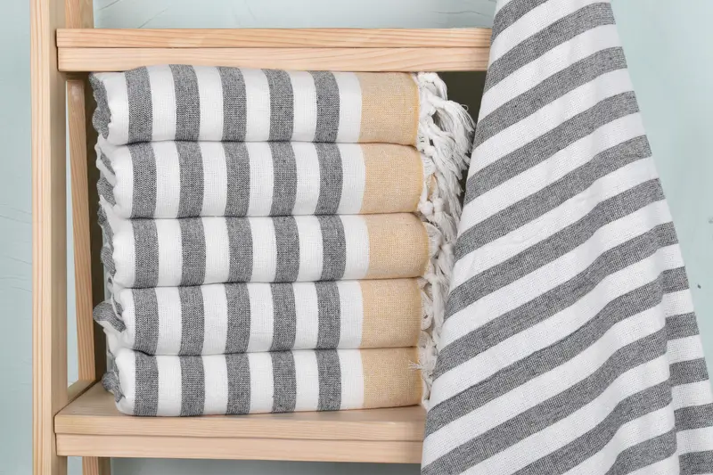 Wedding Gift, Bachelorette Party Items, Bride Gift, Bachelor Bachelorette Party Favors, Personalized Gifts, 68x40 Cotton Striped Terry Towel - 2