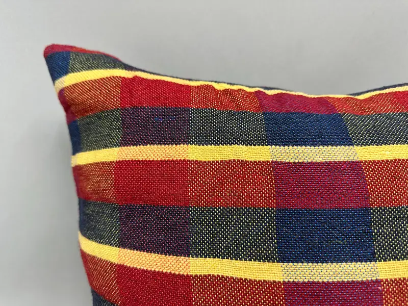 Cushion Case, Ikat Pillow Sham, Vintage Kilim Pillow, 20x20 Red Pillow Case, Handmade Kilim Cushion, Antique Pillows, Lounge Throw Cushion Cover - 5
