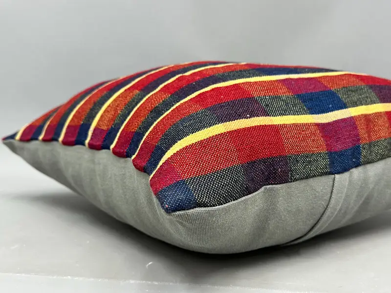 Cushion Case, Ikat Pillow Sham, Vintage Kilim Pillow, 20x20 Red Pillow Case, Handmade Kilim Cushion, Antique Pillows, Lounge Throw Cushion Cover - 6