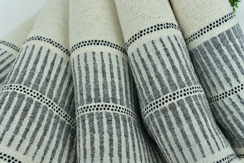 70x40 Linen Striped Towel, House Warming Gift, Monogram Beach Towel, Personalized Beach Towel, Bath towel, Sand-free peshtemal towel for the beach - 5