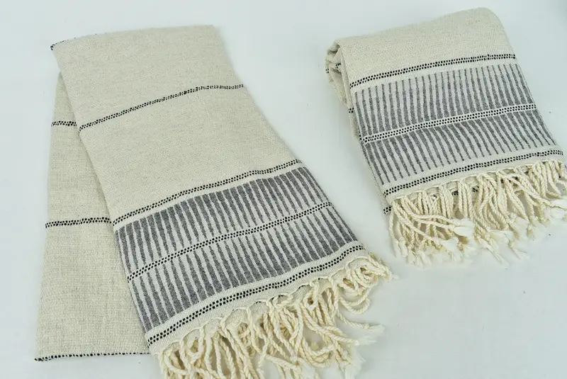 70x40 Linen Striped Towel, House Warming Gift, Monogram Beach Towel, Personalized Beach Towel, Bath towel, Sand-free peshtemal towel for the beach - 7