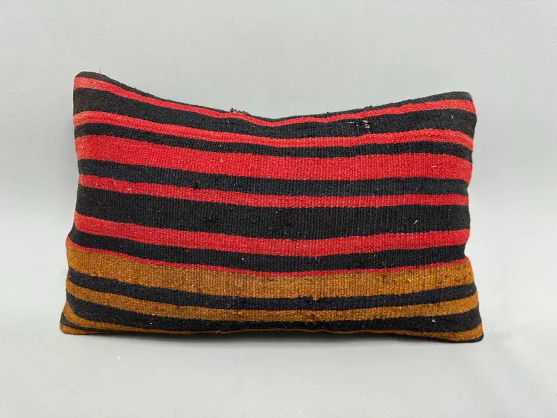 Pillow, Turkish Pillow, Christmas Cushion, 12x20 Brown Pillow, Interior Designer Pillow, Vintage Pillow, Outdoor Patio Pillow Sham - 4