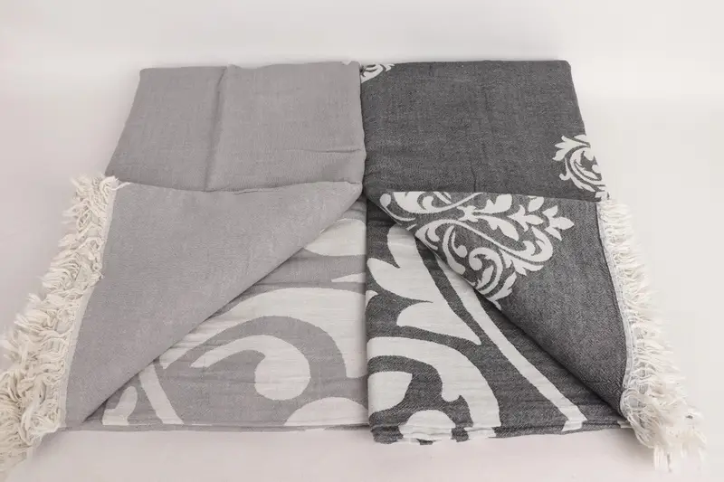 Boho Throw Blankets, Housewarming Gift, 96x76 Cotton Baroque Towel, Bachelorette Party Gifts For Bride, Valentines Day Gift, Bridal Shower Gift - 5
