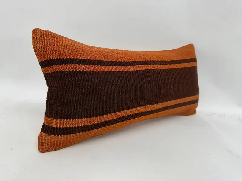 Outdoor Patio Pillow, 12x24 Orange Pillow Sham, Colorful Pillow, Aztec Cushion Case, Kilim Pillow, Antique Pillows, Pillow for Couch, Cushion Cover - 3
