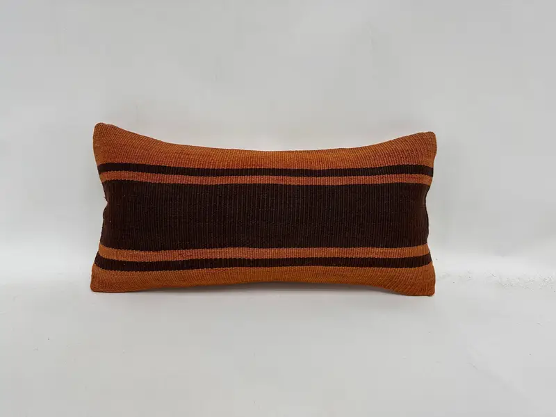 Outdoor Patio Pillow, 12x24 Orange Pillow Sham, Colorful Pillow, Aztec Cushion Case, Kilim Pillow, Antique Pillows, Pillow for Couch, Cushion Cover - 1