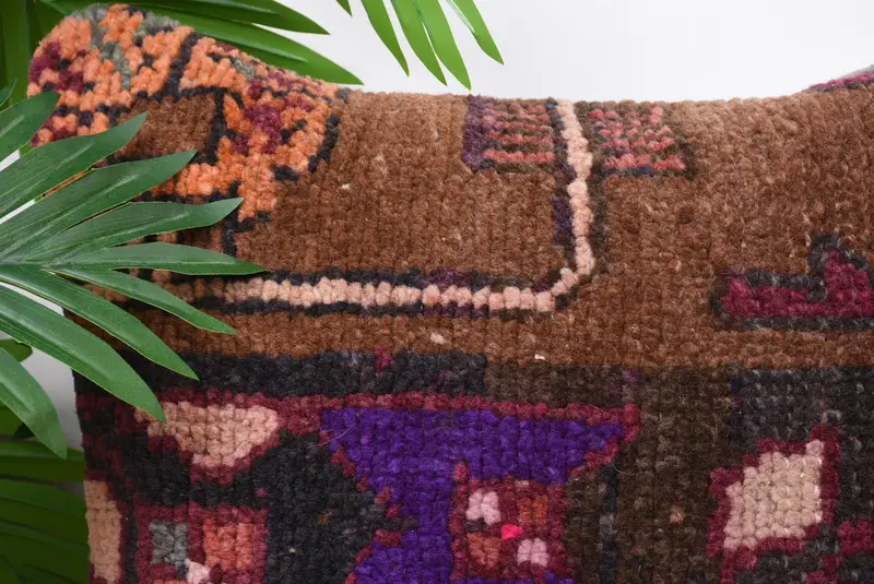 Kilim Pillow Cover, Handwoven Pillow Cover Cushion Case, Turkish Kilim Pillow, Kilim Cushion Sham, Pillow Case, 14x14 Brown Pillow Cover - 2