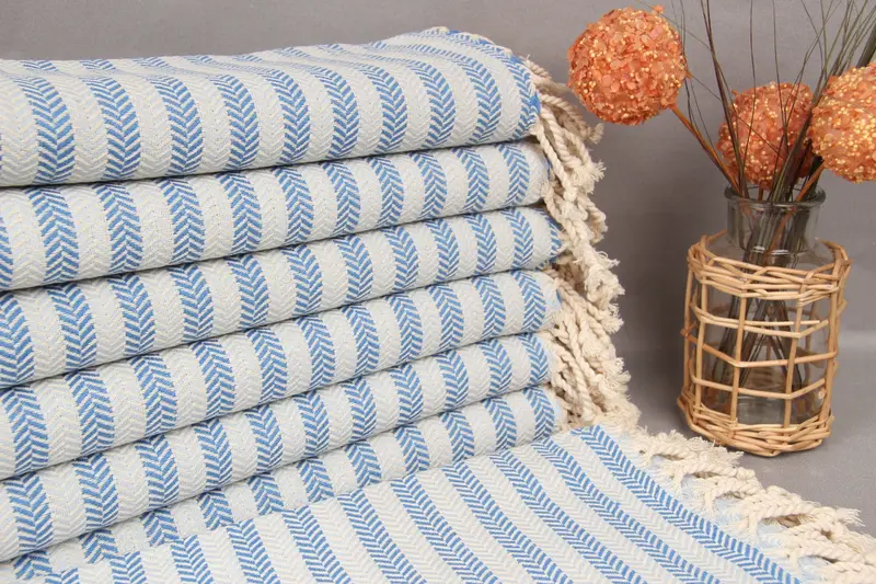 Custom Beach Towel Personalized Blue Chevron 40x71 Inches