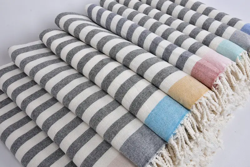 Guest Towel, Employee Gifts, Custom Wedding Gifts, Personalized Turkish Towel, Beach Towel Bulk, 68x40 Cotton Striped Terry Towel, Gifts For Him - 6