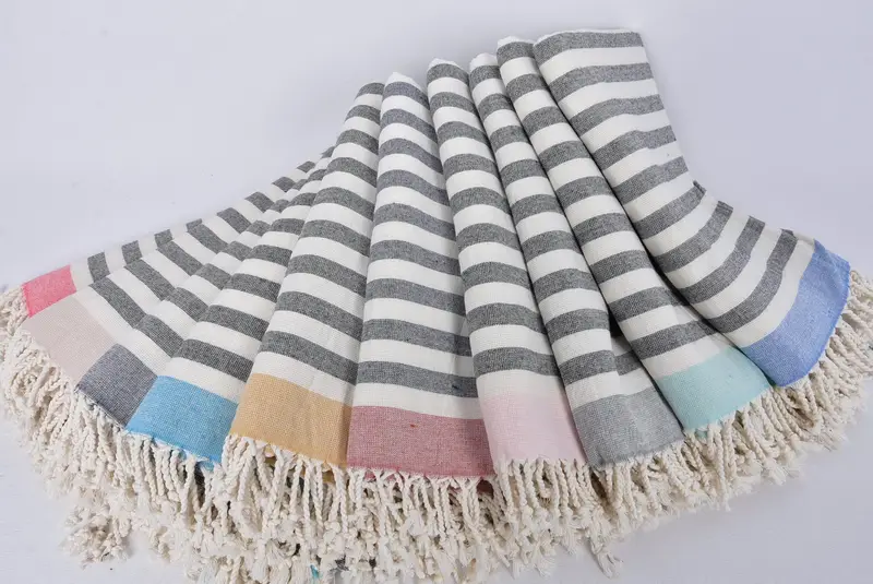Guest Towel, Employee Gifts, Custom Wedding Gifts, Personalized Turkish Towel, Beach Towel Bulk, 68x40 Cotton Striped Terry Towel, Gifts For Him - 4