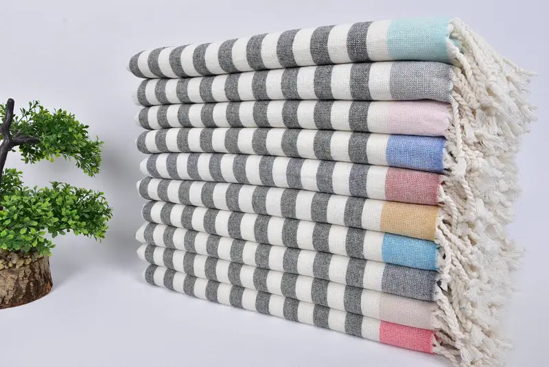 Guest Towel, Employee Gifts, Custom Wedding Gifts, Personalized Turkish Towel, Beach Towel Bulk, 68x40 Cotton Striped Terry Towel, Gifts For Him - 3