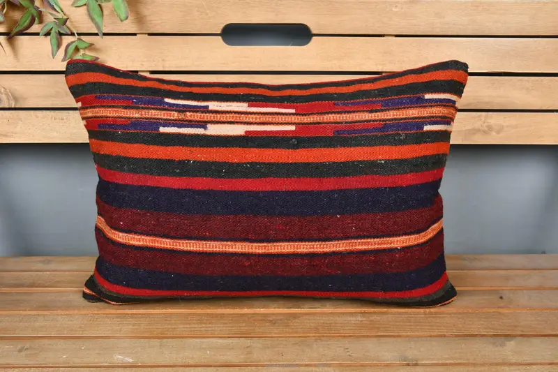 Turkish Pillow, Home Decor Pillow, Lounge Throw Pillow Sham, Authentic Pillow Sham, Pillow Cover, Boho Pillow, 16x24 Red Pillow Cover - 6