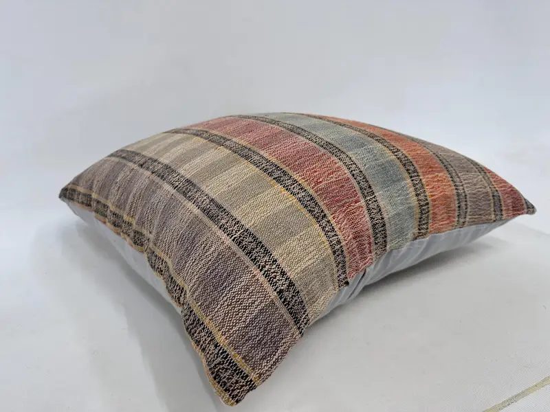 24x24 Red Pillow, Kilim Pillow, Seat Pillow Sham, Rustic Pillow, Sofa Cushion, Vintage Kilim Pillow, Pillow, Turkish Pillow - 6