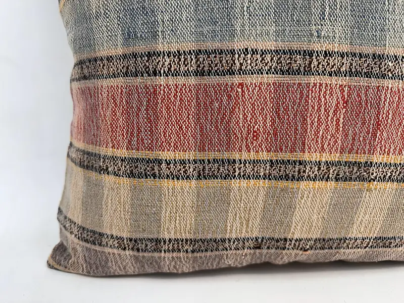 24x24 Red Pillow, Kilim Pillow, Seat Pillow Sham, Rustic Pillow, Sofa Cushion, Vintage Kilim Pillow, Pillow, Turkish Pillow - 2