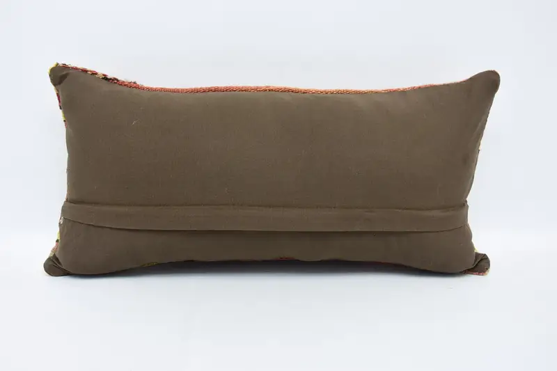 Pillow for Sofa, Sofa Bolster Pillow Cover, 12x24 Red Pillow, Pillow Sham, Pastel Cushion, Pastel Pillow, Turkish Pillow, Boho Pillow Sham Cover - 6