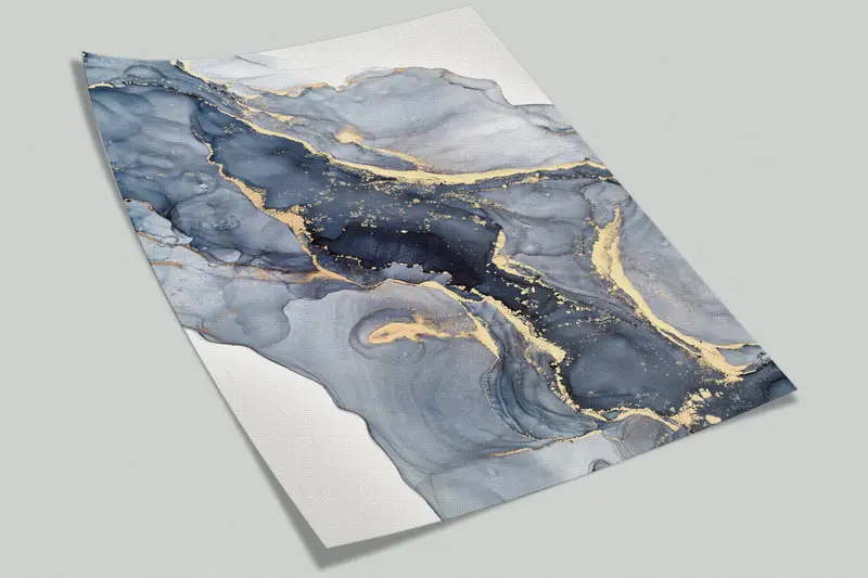 3D -Hintergrundpapier, gelbe Marmorwand Wandbild, maßgefertigte Hintergrundpapier, modernes Tapepapier, Blau und Creme Marmor Tapete, - 6