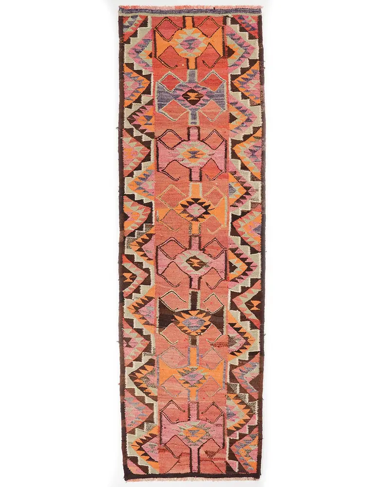 Leuchtender orangefarbener Teppich, 3,1 x 10,4 Fuß, solider Komfort