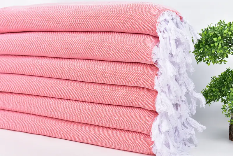 36x18 Cotton Herringbone Towel, Monogram Hand Towel, Gift For Her, Monogram Kitchen Towel, Turkish Hand Towel, Wedding Hand Made Gift, Turkish Towel - 3