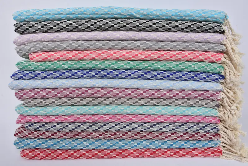 Peshtemal, Embroidered Beach Towel, 68x40 Cotton Geometric Towel, Personalized Wedding Gift, Bachelorette Party Favors, Organic Turkish towel - 2