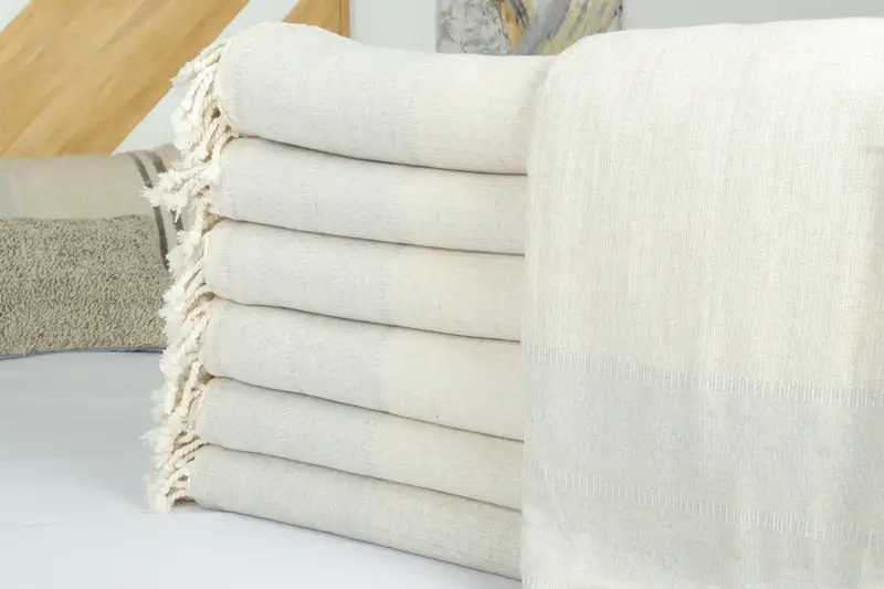 Woven Blanket, Monogram Blanket, Turkish Blanket Queen, Decorative Blanket, 100x88 Linen Kilim Design Towel, Personalized Gift For Him - 2