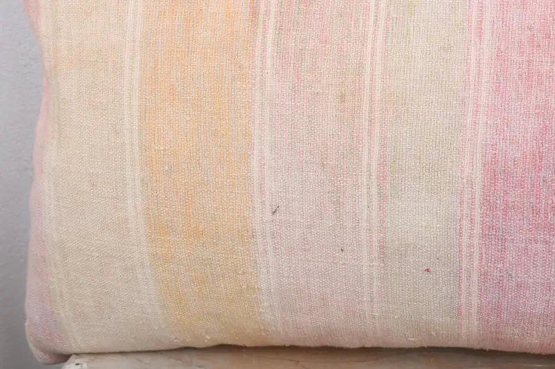 Pillow Sham, 16x36 Beige Pillow, Boho Pillow Sham Cover, Boho Pillow, Crochet Pattern Pillow Case, Handmade Kilim Cushion - 3