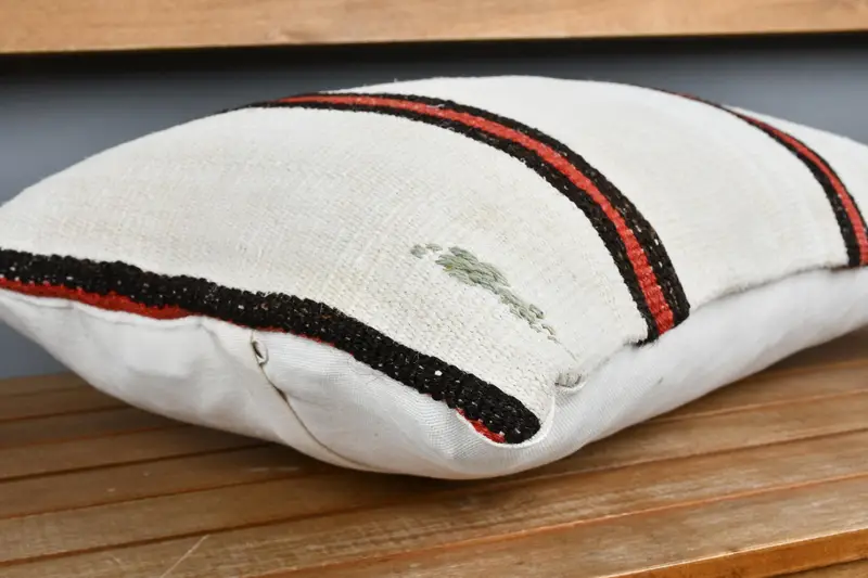 Vintage Kilim Pillow, Cushion Cover, Handmade Kilim Cushion, Bed Pillow Sham, Designer Throw Pillow Sham, 16x24 White Pillow Case, Turkish Pillow - 3