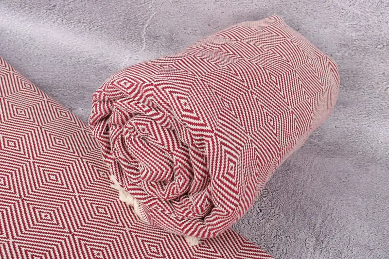 Tablecloth, Monogram Blanket, Gift Boxes, 92x80 Cotton Diamond Towel, Turkish Cotton Blanket, Housewarming Gift, Wedding Anniversary Gift - 7