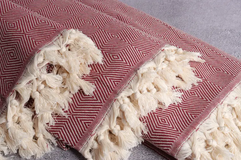 Tablecloth, Monogram Blanket, Gift Boxes, 92x80 Cotton Diamond Towel, Turkish Cotton Blanket, Housewarming Gift, Wedding Anniversary Gift - 5