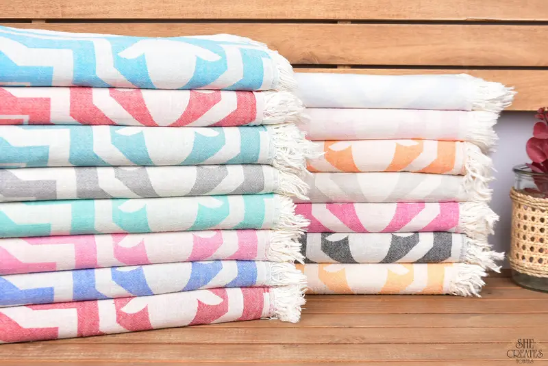 Bachelorette Gifts, Bridesmaid Gift Towel, 68x36 Cotton Tulip Patterned Towel, Monogram Towels, Guest Towel, Bachelorette Party Gifts, Handmade Gift - 1