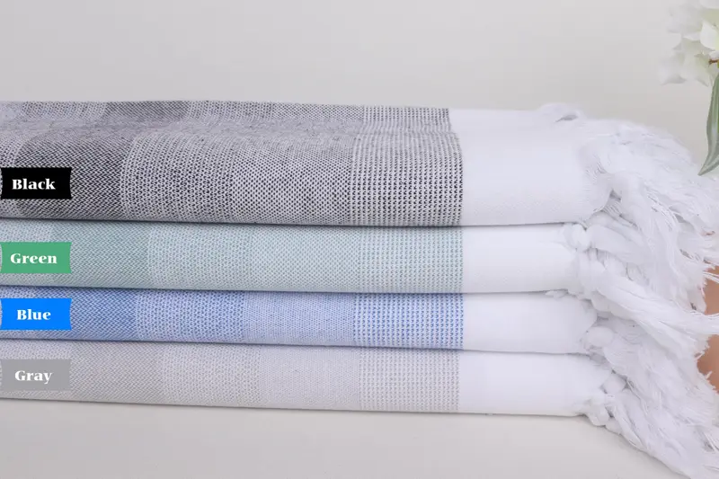 Quick-Dry Beach Towel, Personalised Gift, Bachelorette Party Favors, 70x40 Cotton Striped Towel, Monogram Turkish Bath Towel, Cotton towel - 1