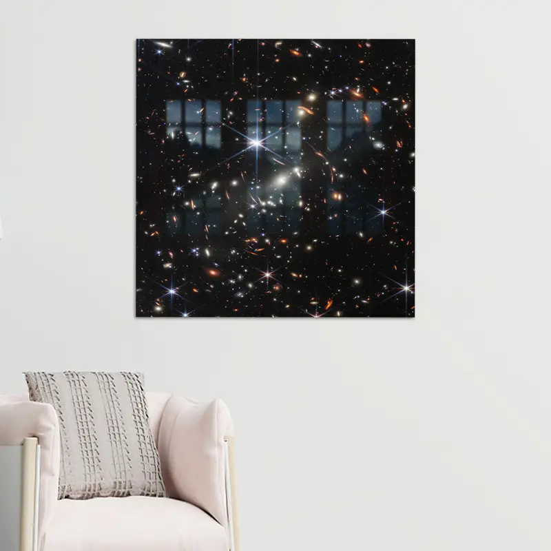 エレガントな宇宙プリントガラス: NASA からインスピレーションを得た星空デザイン