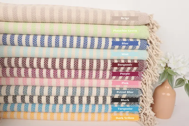 Gift For Her, Turkish Towel Hand Towel, Monogrammed Hand Towel, 40x18 Cotton Chevron Towel, Personalized Hand Towel, Bachelorette Party Gifts - 1