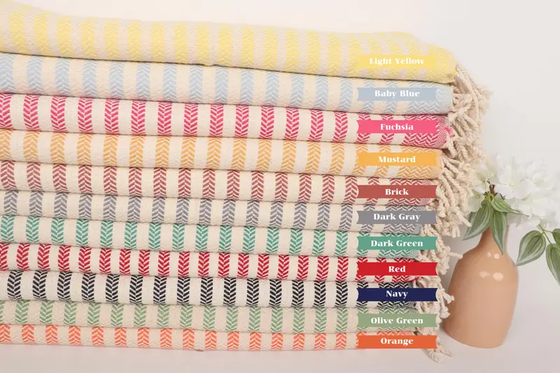 Gift For Her, Turkish Towel Hand Towel, Monogrammed Hand Towel, 40x18 Cotton Chevron Towel, Personalized Hand Towel, Bachelorette Party Gifts - 2