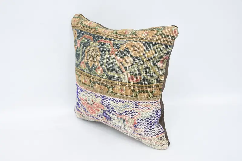Gift Pillow, Pillow for Couch, Handmade Pillow Sham, 16x16 Blue Cushion, Pillow Sham, Accent Pillow Case, Interior Designer Pillow - 4