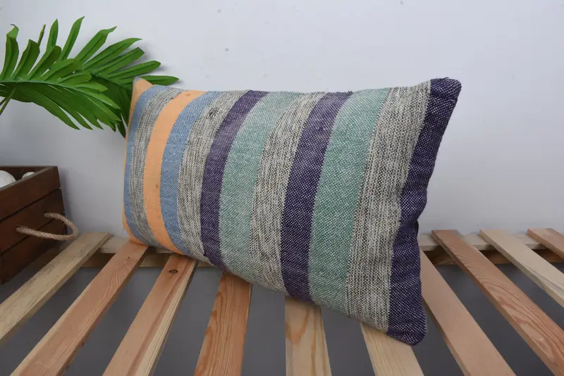 Wholesale Pillow Sham, 12x20 Blue Cushion Cover, Interior Designer Pillow, Vintage Pillow, Ottoman Cushion, Pillow, Kilim Cushion Sham - 5