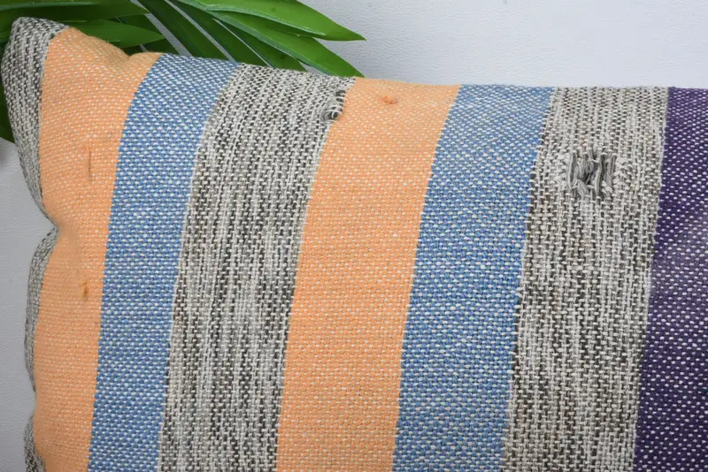 Wholesale Pillow Sham, 12x20 Blue Cushion Cover, Interior Designer Pillow, Vintage Pillow, Ottoman Cushion, Pillow, Kilim Cushion Sham - 2