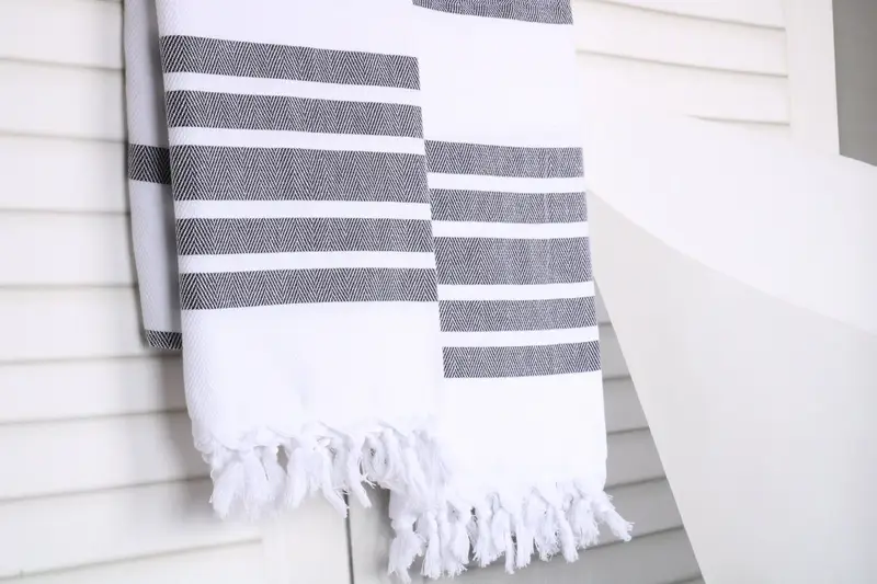 70x40 Cotton Herringbone Towel, Gift For Wedding Day, Thin towel, Monogrammed Beach Towel, Bachelor Gift, Bachelorette Party Gifts, Home Decor Gifts - 8