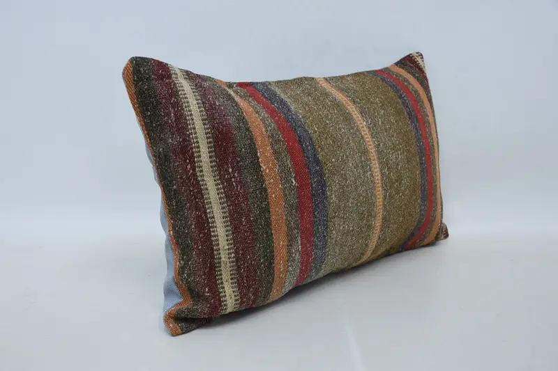 12x20 Brown Cushion, Pillow Cover, Pillow for Couch, Ethnic Pillow Cover Cushion Cover, Turkish Kilim Pillow, Boho Pillow - 3