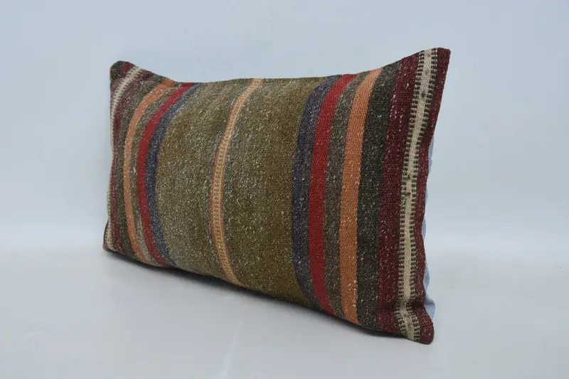 12x20 Brown Cushion, Pillow Cover, Pillow for Couch, Ethnic Pillow Cover Cushion Cover, Turkish Kilim Pillow, Boho Pillow - 4