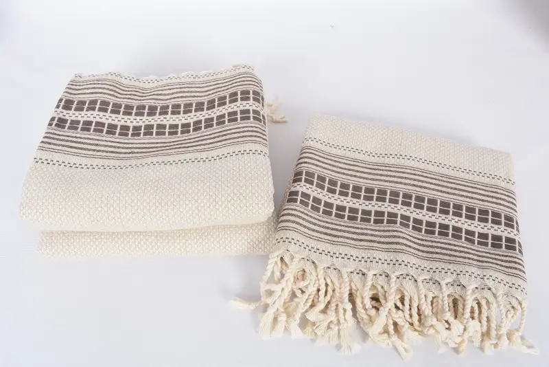 Large Turkish Towel, Embroidered Towel, Organic towel, 68x40 Linen Striped Towel, Bridesmaid Proposal Gift, Handwoven organic Turkish towel for spa - 7