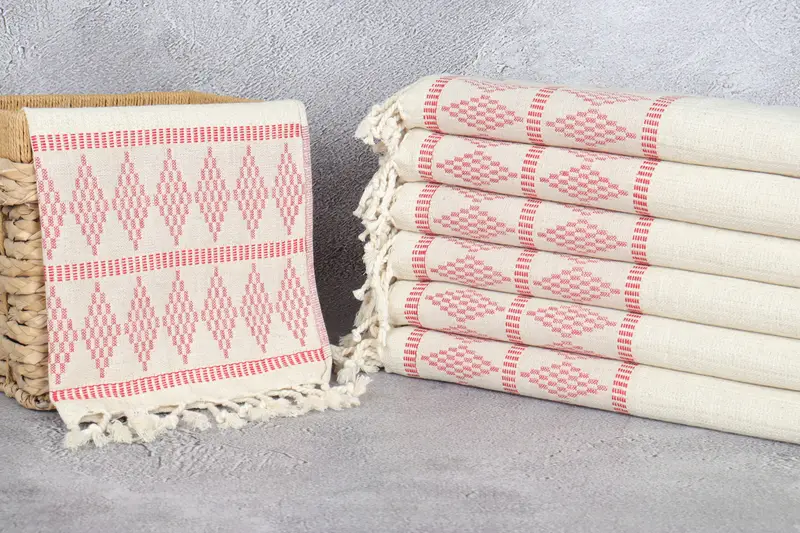Memorial Gift, Bridesmaid Gifts, Best Friend Gift, 40x20 Linen Kilim Design Towel, Best Friend Wedding Gift, Monogrammed Hand Towel, Wedding Gift - 3