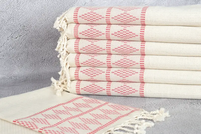 Memorial Gift, Bridesmaid Gifts, Best Friend Gift, 40x20 Linen Kilim Design Towel, Best Friend Wedding Gift, Monogrammed Hand Towel, Wedding Gift - 2