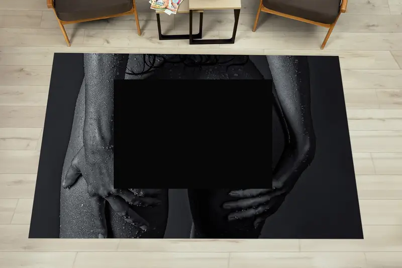 官能的なバットプリントラグ: あなたの空間にモダンアートを