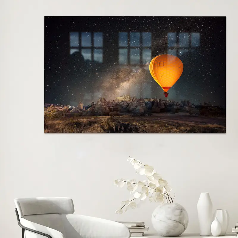 エレガントなプリントガラス: カッパドキアの魅力を捉える