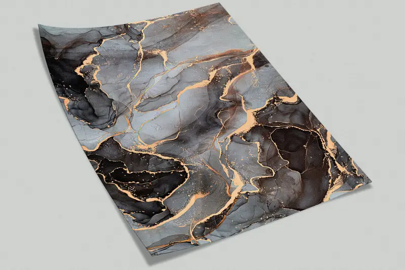 Modern Wall Paper, Gray And Black Marble Wall Art, 3d Wall Paper, Paper Wall Art, Alcohol Ink Wall Decor, Luxury Marble Wallpaper, - 8