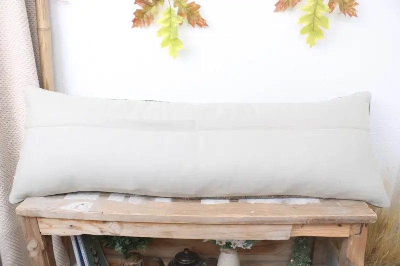 12x36 Brown Pillow Sham, Cushion Case, Crochet Pattern Cushion Case, Vintage Kilim Pillow, Pillow for Sofa, Kilim Pillow, Outdoor Patio Cushion Case - 7