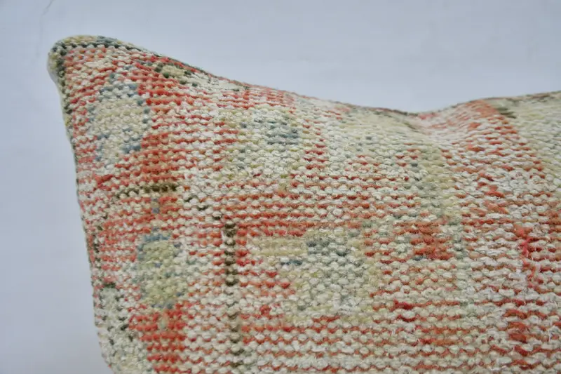 Cushion, Bench Pillow Case, Pillow for Sofa, 24x24 Red Pillow, Vintage Kilim Throw Pillow, Interior Designer Pillow - 2