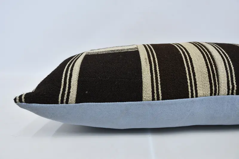 Vintage Kilim Throw Pillow, Cushion Cover, 16x36 Brown Pillow Sham, Hippie Throw Pillow Cover, Kilim Cushion Sham, Antique Pillows - 5