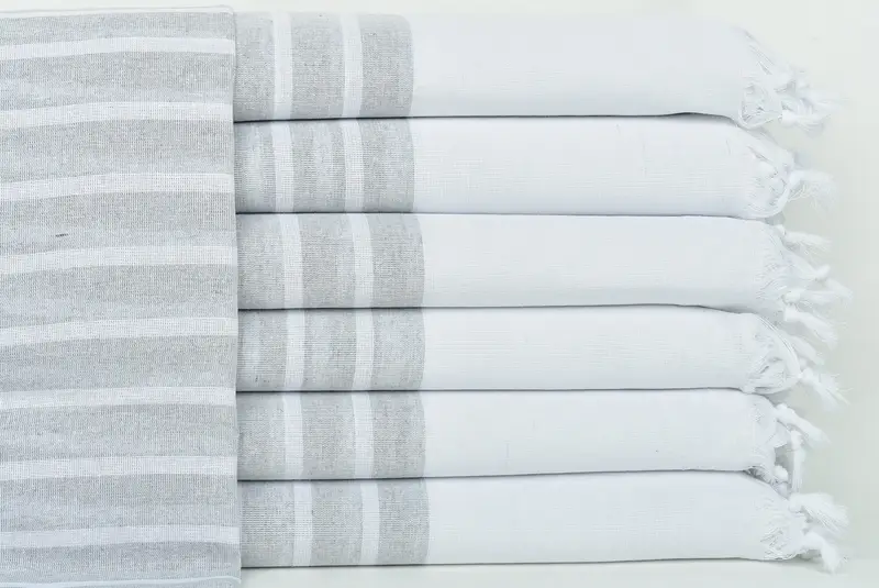 Turkish towel, 70x40 Cotton Striped Towel, Quick-Dry Beach Towel, Valentines Day Gift For Her, Bridal Shower Favors, Wedding Gift For Bride - 1