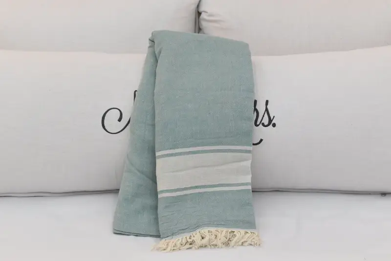 Turkish Bedspread, Woven Blanket, Custom Blanket, Girl Trip Party Favor, 70x60 Cotton Striped Towel, Personalized Gifts, Personalized Wedding Gift - 5
